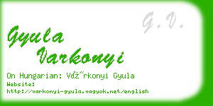 gyula varkonyi business card